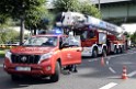 Koelner Seilbahn Gondel blieb haengen Koeln Linksrheinisch P406